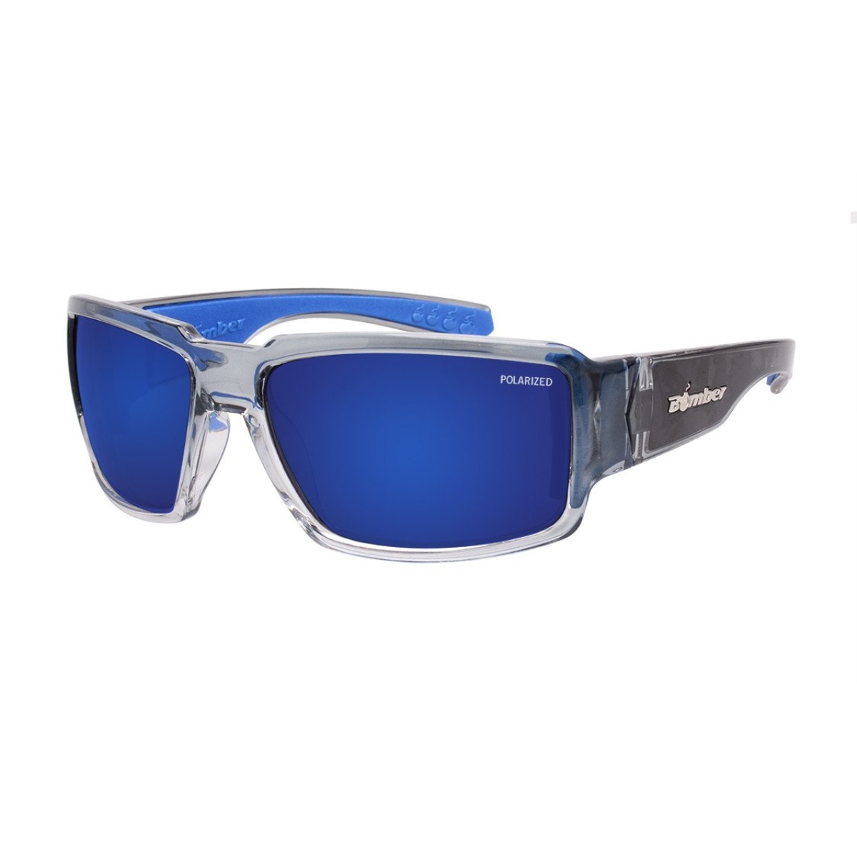 Bomber Sunglasses Boogie Bomb 2 Tone Smoke Frm / Blue Mirror Polarized