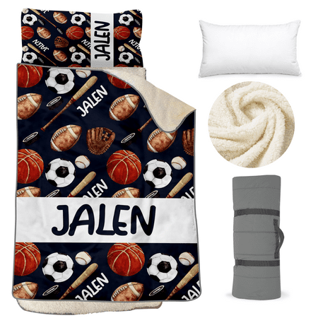 AOLOA Personalized Toddler Nap Mat – Thick & Warm – Kids Sleeping Bag with Removable Pillow & Fleece Blanket – Winter Nap Mat for Preschool Daycare – Rollup Design AOLOA Personalized Toddler Nap Mat – Thick & Warm – Kids Sleeping Bag with Removable Pillow & Fleece Blanket – Winter Nap Mat for Preschool Daycare – Rollup Design