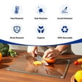 thumbnail image 2 of Tabla de cortar Kitchenville de vidrio templado de 40 x 30 cm, diseño transparente, 2 of 7
