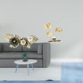 thumbnail image 2 of Escultura de hojas de metal nórdico para pared, diseño decorativo de hojas y flores para comedor, dormitorio, regalo de inauguración de la casa, decor, 2 of 8