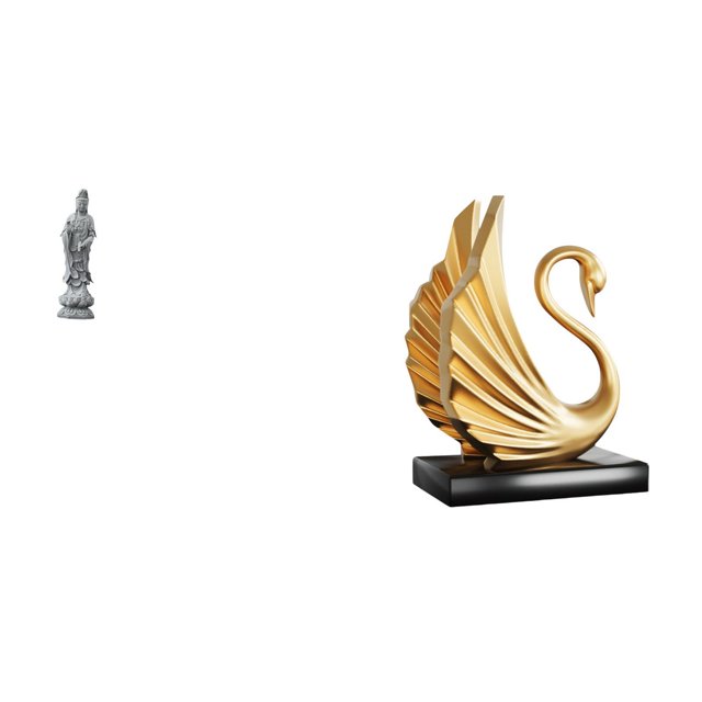 Escultura De Piedra De Cisne Guan Yin, Figura De Arte Moderno, Colección Feng Shui, Buda Femenino Chino, Adorno Animal Para Gabinete, Escritorio, Sala De Estar, Decoración Del Hogar