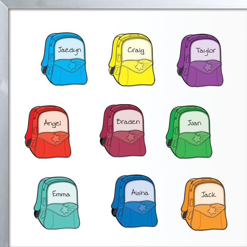 name on backpack