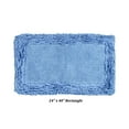 thumbnail image 3 of Better Trends 24" x 40" Premium Bathroom Rug 100% Cotton, Ultra Soft Bath Mat, Water Absorbent, Non-Slip Ruffle Border (Blue) Shaggy Border Collection, 3 of 6