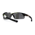 thumbnail image 2 of Mens Xloop Hunters Camo Half Rim Plastic Sunglasses Brown Green Silver Mirror, 2 of 4