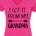 thumbnail image 4 of Inktastic I Got It From My Grandma Women's V-Neck T-Shirt, 4 of 5