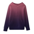 thumbnail image 2 of Ketyyh-chn99 Hoodies for Teen Girls Zip Up Sweatshirt Fleece Jacket Girl's Letter Print Long Sleeve Hoodie Drop Shoulder Pullover Sweatshirt Purple,6-7 Years, 2 of 4