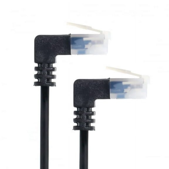 Chenyang CY Ultra Slim Cat6 Ethernet Cable RJ45 Up Angled 25cm UTP Network Cable Patch Cord 90 Degree Cat6a Lan for Laptop Router TV BOX Cable