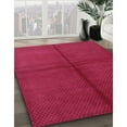 thumbnail image 2 of Ahgly Company Indoor Square Contemporary Crimson Red Abstract Area Rugs, 8' Square, 2 of 6