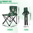 thumbnail image 3 of 600D Oxford Camping Chair Portable Foldable Chair Supports 220 lbs for Picnic, Fishing, Backpacking White Goose Carrying Christmas Gift, 3 of 8