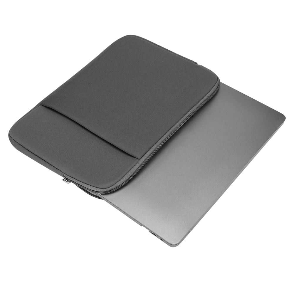 with Pocket Computer Bag, Ultra Thin PC Bag, Book Tablet Phone Notebook for PC Laptop Grey