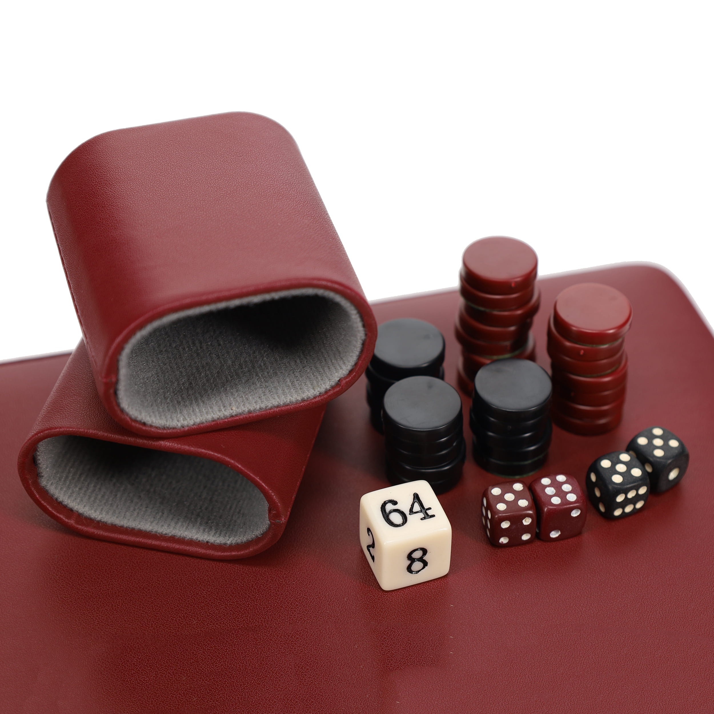 WE Games Magnetic Backgammon Set with Leatherette Case - Travel Size