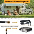 thumbnail image 2 of Onlyflame Propane Elbow Adapter with Extension Hose - 12FT Propane Quick Connect Hose RV to Grill for Blackstone 17" and 22" Gridd, 2 of 9