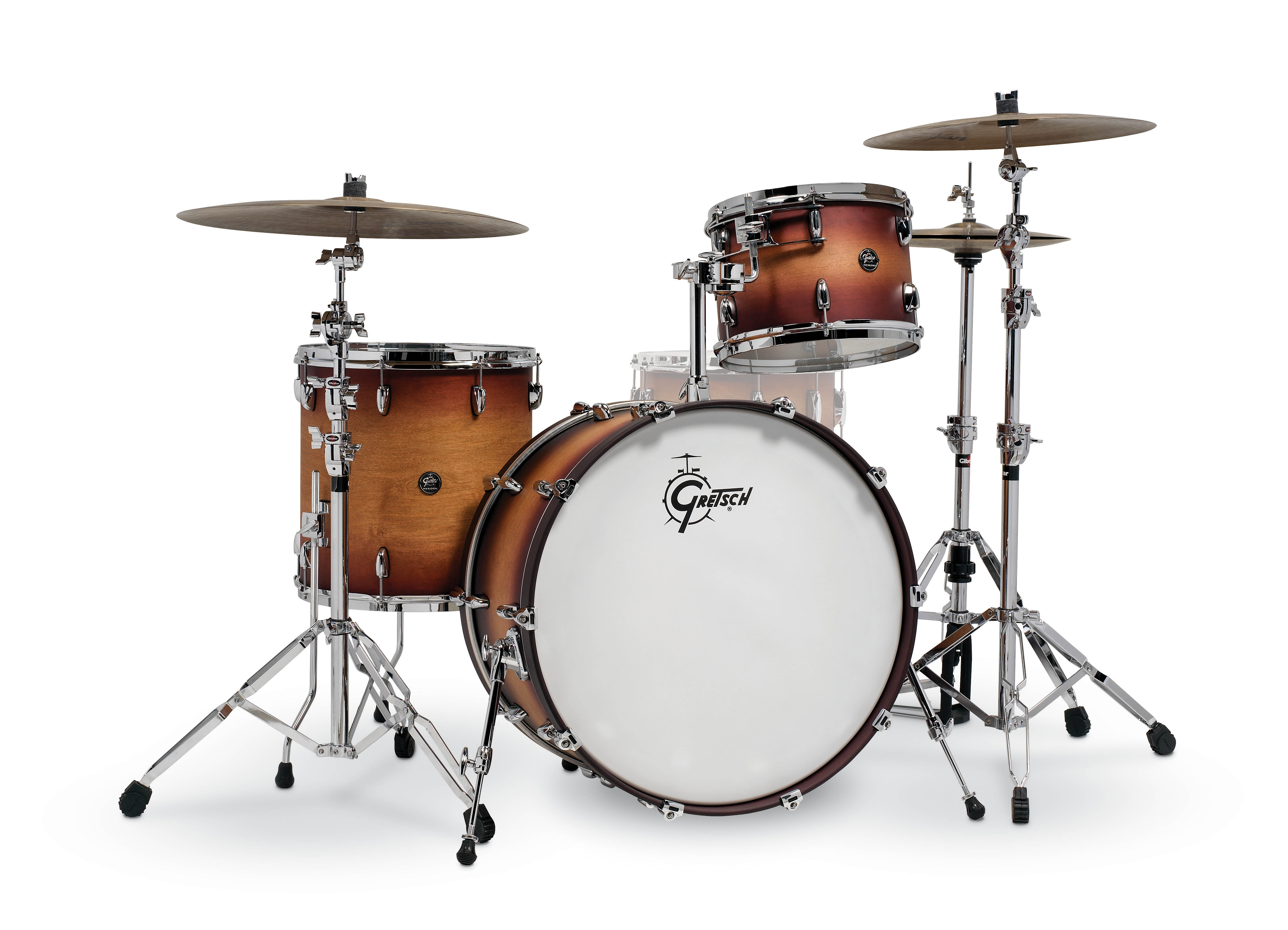 Gretsch Renown 3 Piece Drum Set Satin Tobacco Burst