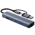 thumbnail image 2 of Binmer RJ-45 Network Port Adapter Ethernet Type-c Network Cable Gigabit Driveless Network Card, Mobile Phones, Tablets, Laptops, Desktops Other USB External Devices, 2 of 9