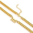 thumbnail image 2 of Apsvo Gold Capricorn Constellation Horoscope Astrology Zodiac Necklace Pendant for Men Women, Stainless Steel Cuban Chain Necklace 18+2 Inches Chain Birthday Christmas Jewelry Gift, 2 of 9