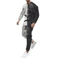 thumbnail image 2 of Wavsuf Sweatsuits 2pcs Sets Mens Jogger Set Long New Motion Shirt Sweatshirt and Sweatpants White Size 2XL, 2 of 5