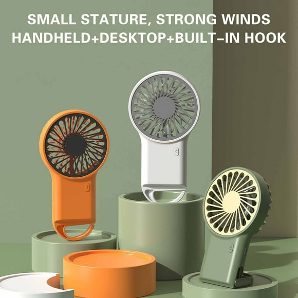 COM1950s Portable Handheld Fan,Foldable Design with Usb Charging,Mini Silent Fan for Travel and Desktop Use,Mountaineering Hook Included,Size 6.0 X 3.2 X 1.1 Inches