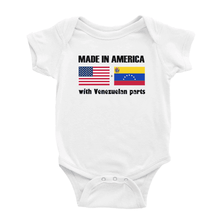 

Made In America With Venezuelan Parts Funny Baby Clothing Bodysuits Infant For Boy Girl