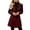 12# Wine, variant on Ihhxva Wool Coat for Women Button-Up Trench Outerwear with Pockets Collared Lapel Mid-Length Office Wear S-3XL