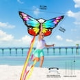 thumbnail image 3 of Joyfy Colorful Butterfly Kites Red– Easy to Fly for Kids and Adults, Large Beach Kite with 328ft String for Outdoor Games and Activities Kids Gifts, 3 of 6