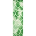 thumbnail image 3 of Safavieh Dip Dye Collection DDY685Q Handmade Moroccan Ogee Geometric Watercolor Green and Ivory Wool Area Rug (8' x 10'), 3 of 10