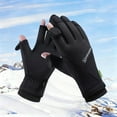 thumbnail image 2 of HNMKIU All Season Thermal Touchscreen winter gloves men and Women Windproof Skiing Hiking Outdoor Activities with Insulated Warmth and Grip 01_Black,L, 2 of 7