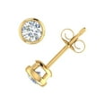 thumbnail image 2 of 1/2 Carat Diamond Stud Earrings in 14K Yellow Gold - IGI Certified, 2 of 6