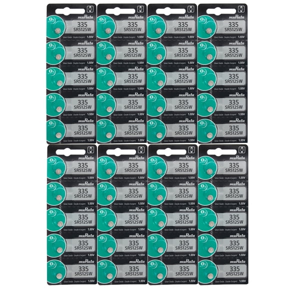335 MURATA SR512SW 1.55V LOW DRAIN BATTERY 40 Pack
