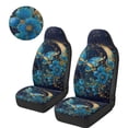 thumbnail image 3 of Uorisanigo Car Seat Covers Front Seats, Flurry Blue Butterfly Bucket High Back Car Front Seat Covers, Full Coverage Auto Seats Cushion Protection Fit for Most Cars, Automotive Accessories, 3 of 7