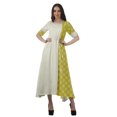 thumbnail image 1 of Moomaya Robe Midi à Manches Courtes en Viscose Imprimée pour Femmes, Taille à Cordon de Serrage, 1 of 4