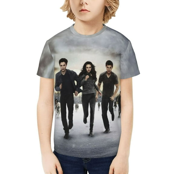 The Twilight Saga T-Shirt for Boys Girls Youth, 3D Printed Graphic T-Shirts Short Sleeve Summer Casual Tee Shirts for Kids