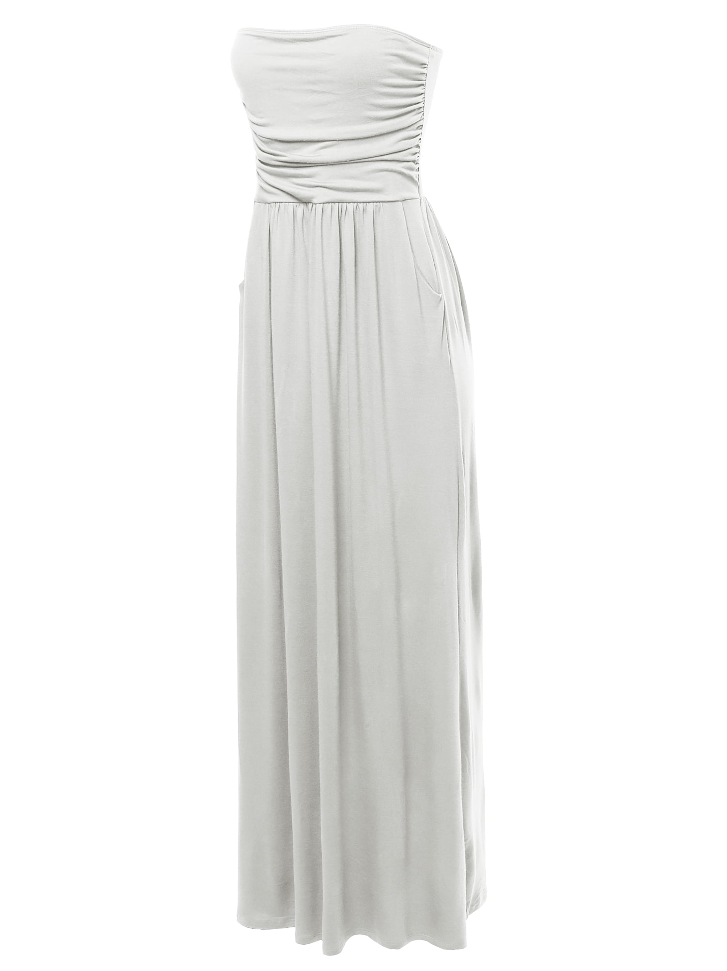 white tube top maxi dress