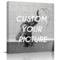 thumbnail image 2 of Grey Elephant Wall Art Painting on Canvas, Modern Art Bathtub Canvas Art Home Prints Wall Art Framed Modern Artwork for Living Room Bedroom Wall Decor 12x12in, 2 of 9