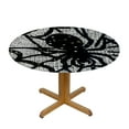 thumbnail image 3 of Shangniulu Overlay Tabletop Collection Halloween Decor, Table Topper, Round, Spider Web White, 3 of 8