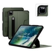 ZUGU Case for 2021/2022 iPad Pro 12.9 inch 5th / 6th Gen - Slim Protective Case - Apple Pencil Charging - Magnetic Stand & Sleep/Wake Cover - Olive