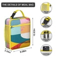 thumbnail image 3 of Abstract Geometry Colorful Lunch Box Insulated Lunch Bag Box Women Men Reusable Cute Insulated Lunch Box for Students Cooler Tote Bag Lunchbox for Office School Picnic, 3 of 6