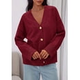 thumbnail image 3 of PRETTYGARDEN Women's Oversized Cardigan Sweaters Trendy Chunky Knit Long Sleeve V Neck Button Down Fall Winter Outfits, 3 of 8