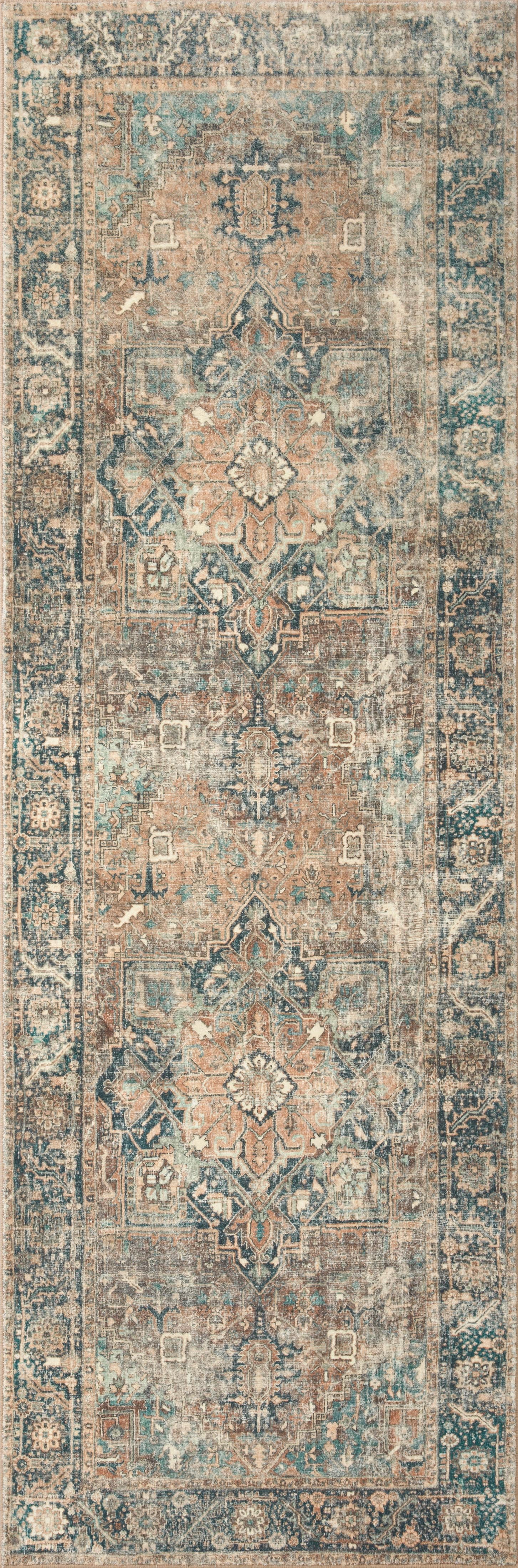 Loloi MARGOT MAT-02 TERRACOTTA / LAGOON 3'-6" x 5'-6"