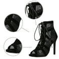 thumbnail image 6 of Women's Sandals High Heel Lace Up Design 7CM Mesh Heels Fashionable Boots for Women, 6 of 9