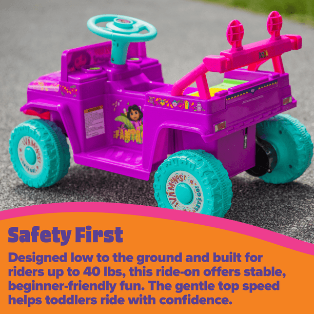 Dynacraft Dora the Explorer 6V Battery-Powered Ride-On for Ages 18