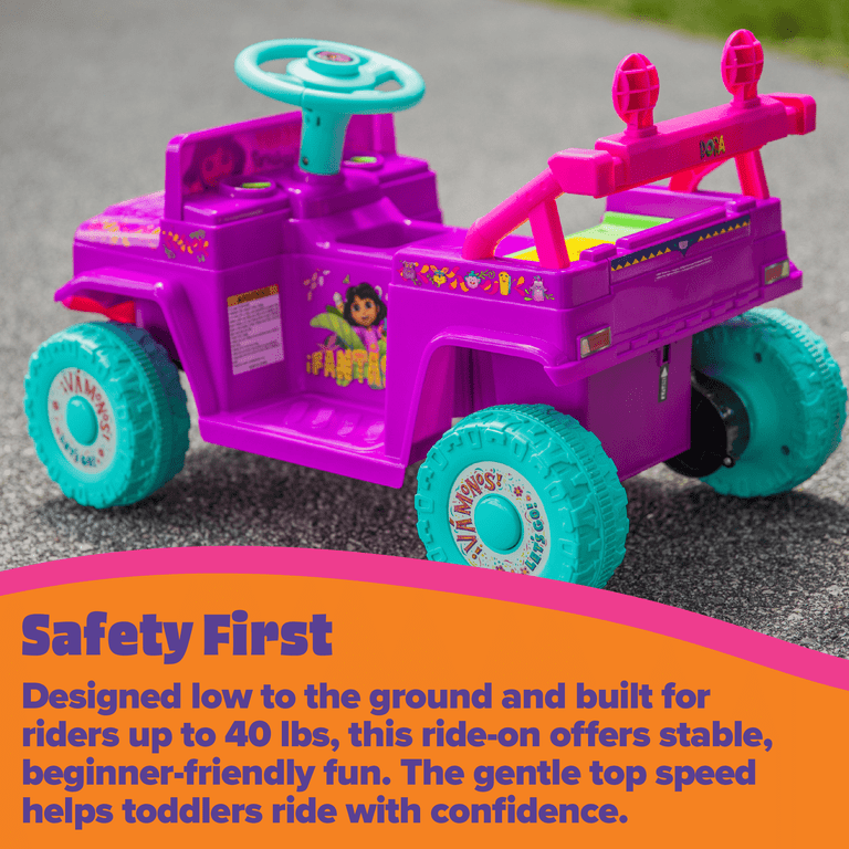 Dynacraft Dora the Explorer 6V Battery-Powered Ride-On for Ages 18