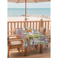 thumbnail image 2 of Outdoor Tablecloth with Umbrella Hole for Patio/Picnic/Party/Camping, Blue Purple Gnomes Waterproof Table Cloth Rectangle Table Cover Washable, Spring Vintage Hydrangea Flower Leaf (60"x 102"), 2 of 8