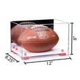 thumbnail image 2 of Acrylic Football Display Case with Mirror, Pink Risers and White Base (A004-PNR), 2 of 2