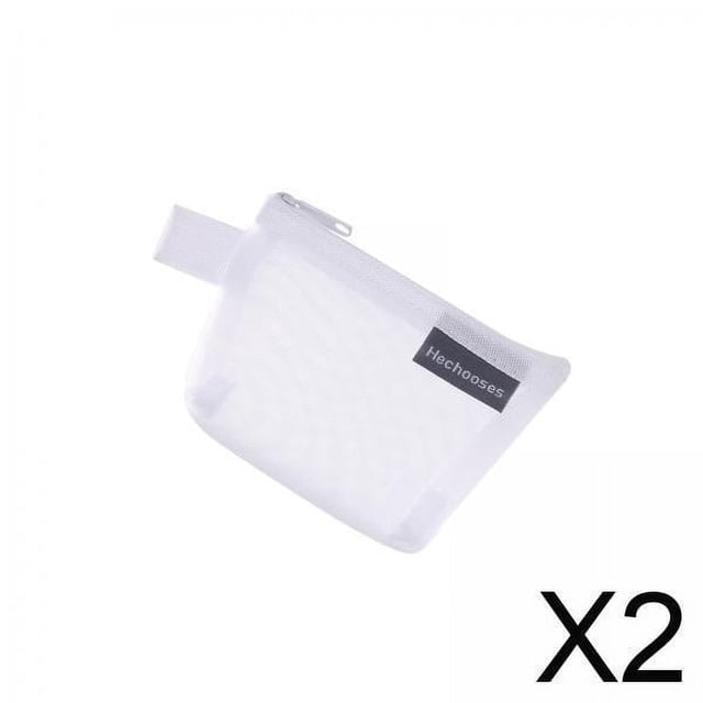2 Bolsas De Malla Con Cremallera Para Organizar Cosméticos, Para Viajes, Lápices, Artículos De Tocador, Color