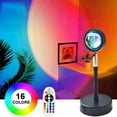 thumbnail image 2 of 16 Color Remote Control Sunset Projection Lamp, Adjustable Ambience Light for Photography, Bedroom, Living Room, Decorative Sunset Night Light Weekly Price Drops & Special Offers, 2 of 3