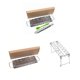 thumbnail image 3 of Soidarity Soporte de pierna de pollo BBQ Soporte de pierna de pollo plegable de acero inoxidable plateado Estufas de camping No.1 Soidarity OD009681-01, 3 of 6