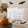 thumbnail image 5 of Jewlalo Halloween Throw Pillow Covers 18x18 Set of 2, Spooky Ghost White Decorations Pillow Cases Soft Plush Faux Fur Wool Couch Cushion Case for Couch Bed Sofa Living Room Home Decor, 5 of 7