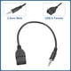 thumbnail image 3 of Uxcell Conector de audio auxiliar macho de 3.5 mm a USB 2.0 hembra Negro, 3 of 6