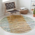 thumbnail image 2 of SAFAVIEH Rag Romeo Striped Fringe Cotton Area Rug, Rust/Gold, 2' x 3', 2 of 10
