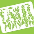 Ocean Theme Stencil 30x21cm Seaweed Sea Fish Plastic Drawing Painting ...